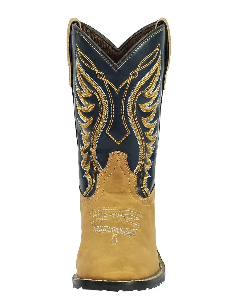 TuffRider Lassen Rounded Toe kinder westernlaarzen tan leer