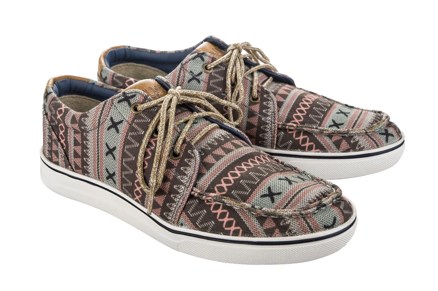 TuffRider Graphix sneakers teal pyramids maat 8 canvas