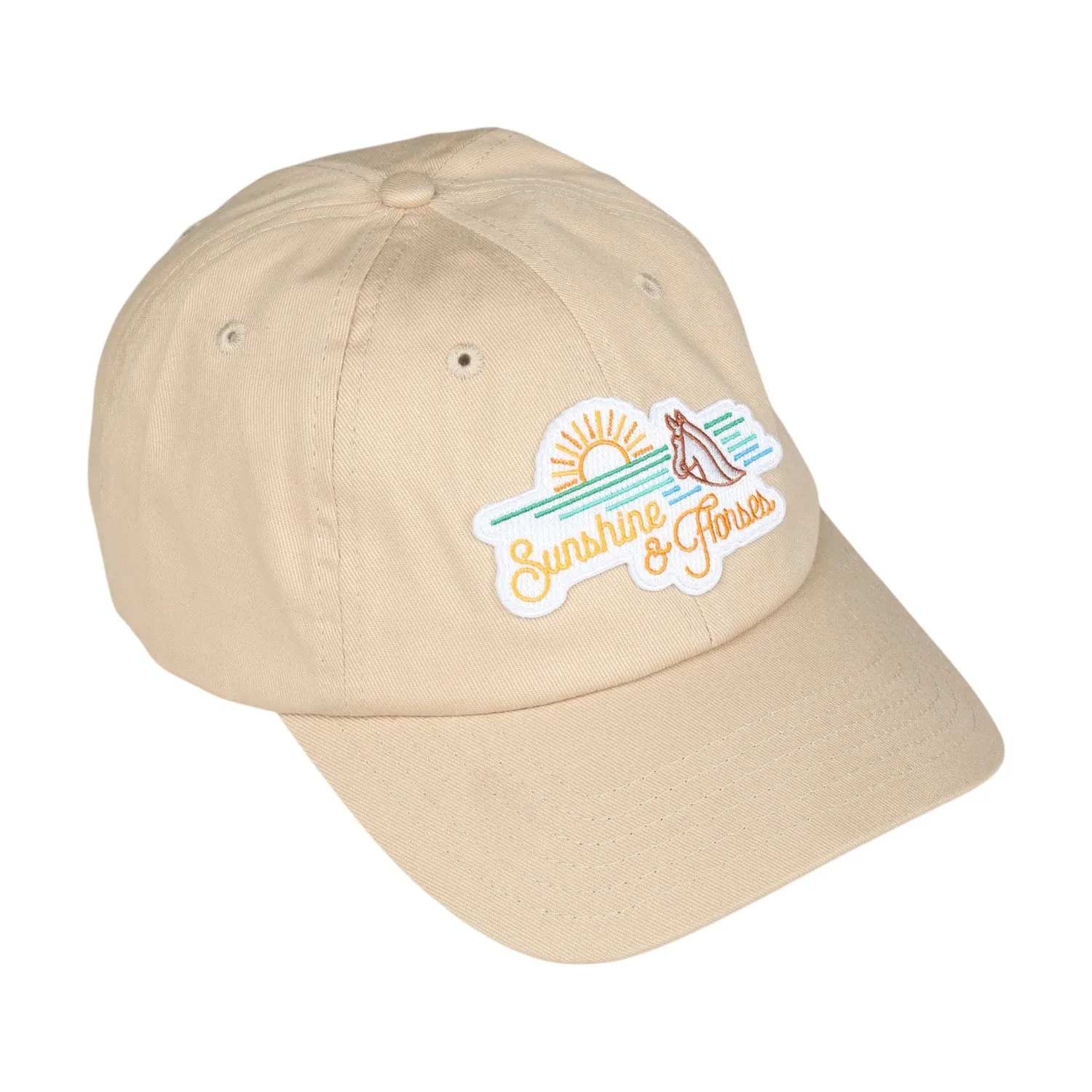 Dapplebay Sunshine & Horses pet natural baseball cap