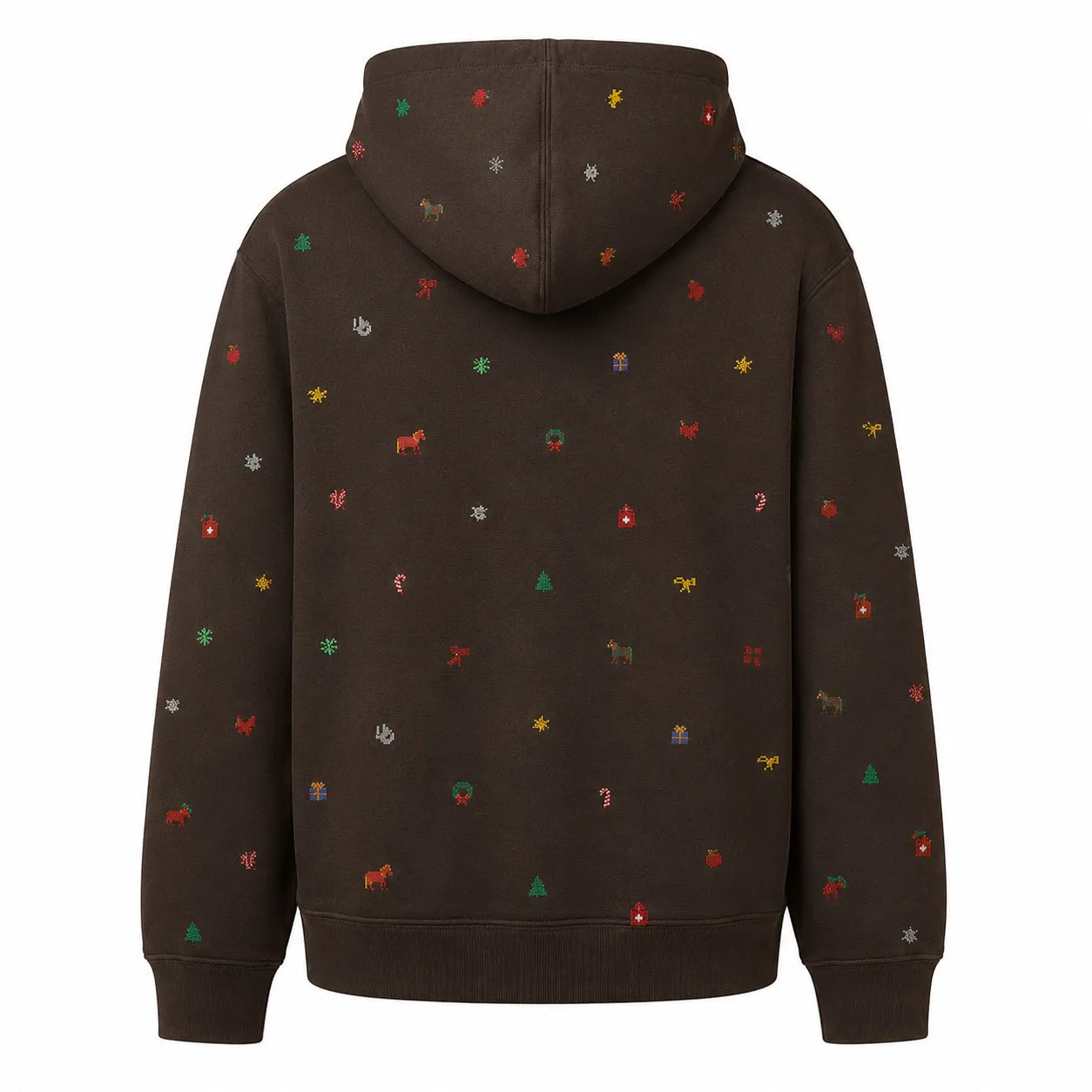 JPC Equestrian Dapplebay Holiday Charms hoodie Dark Bay geborduurd