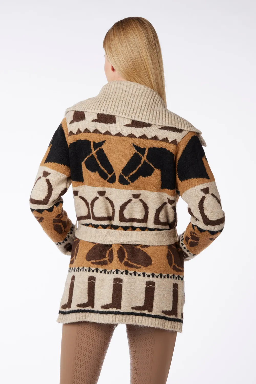 Vestrum Varenna dames vest sea salt/corten col jacquard