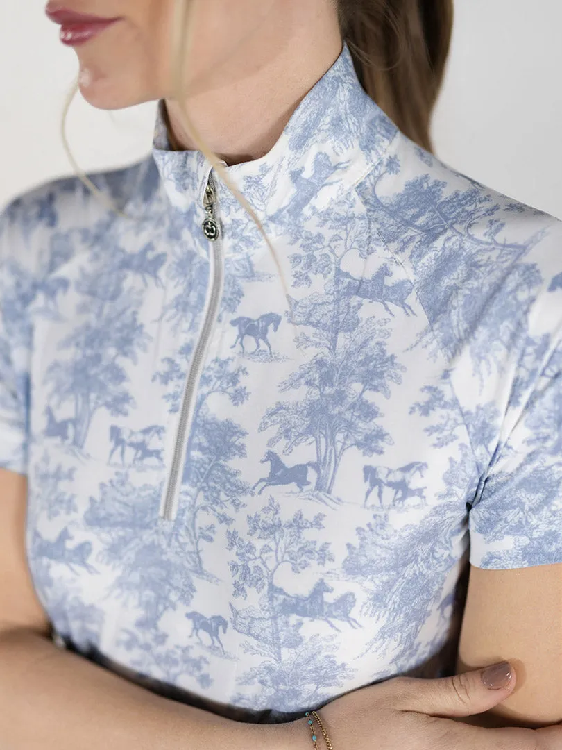 Dapplebay Equestrian Toile rijshirt Moonrise korte mouw