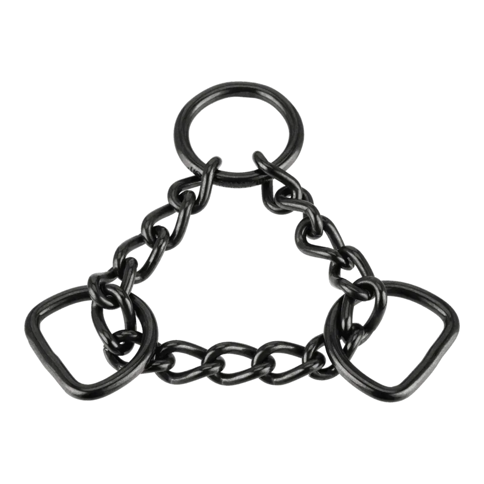 Herm Sprenger Durchzugskette rvs zwart 21 cm