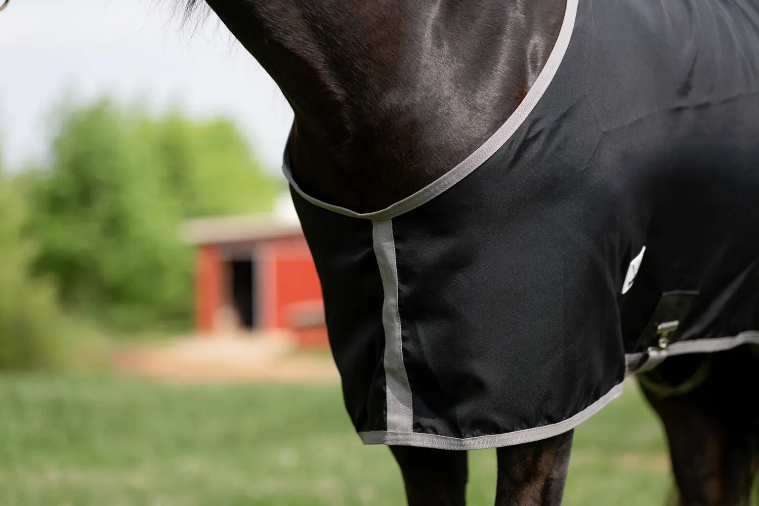 TuffRider Shelter Staldeken Black Grey 76 Dichte Voorkant
