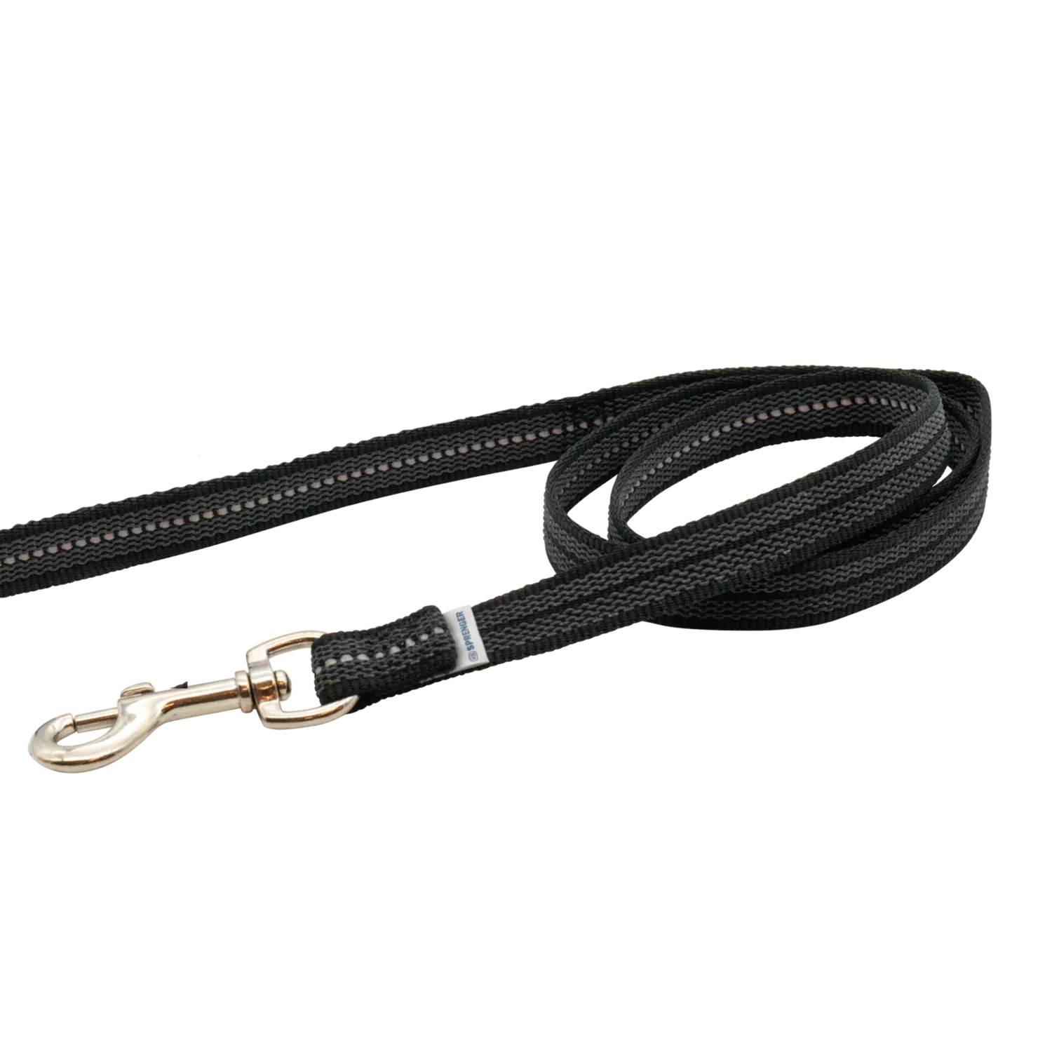 Herm Sprenger 59230-2 hondenriem zwart 200 cm grip