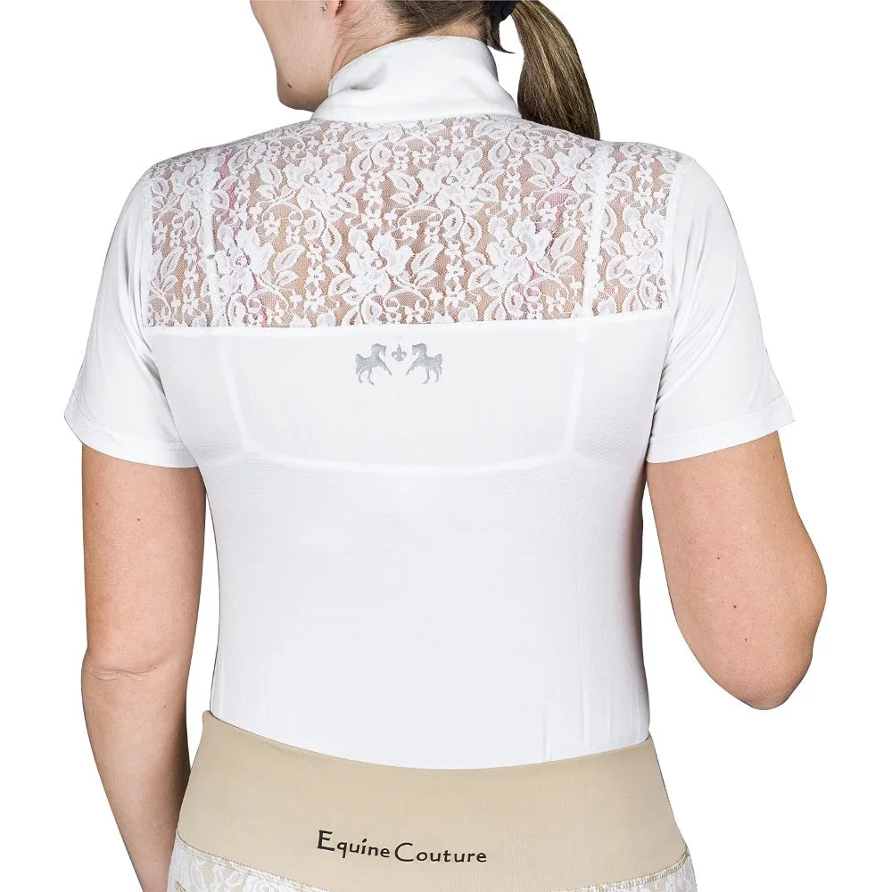 Equine Couture Spicy Girl Cinnamon showshirt wit kant