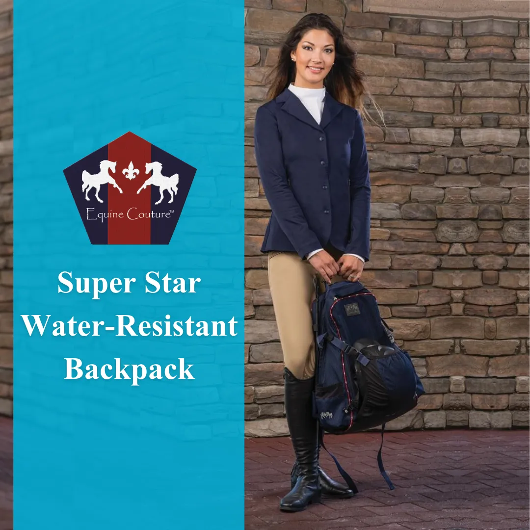 Equine Couture Super Star rugzak waterresistent zwart