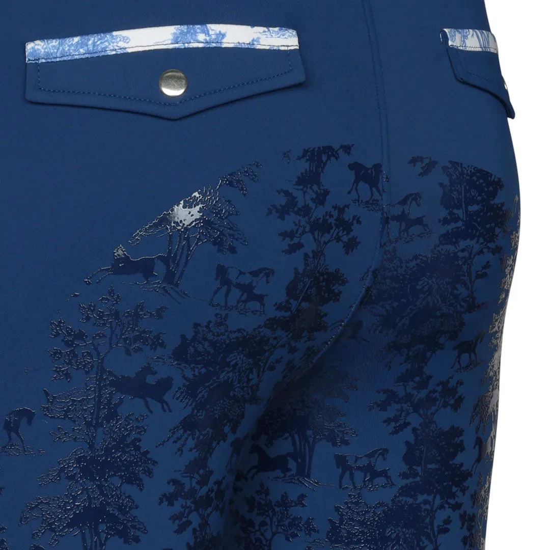 Dapplebay Equestrian Toile rijlegging navy grip
