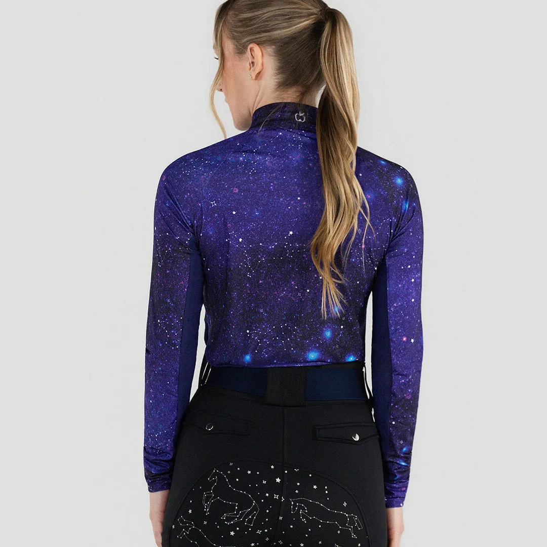 Dapplebay Constellation 1/4 Zip rijshirt navy licht