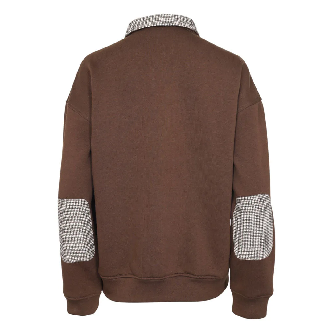 Dapplebay Heirloom 1/2 Zip pullover dark bay XS gewatteerd
