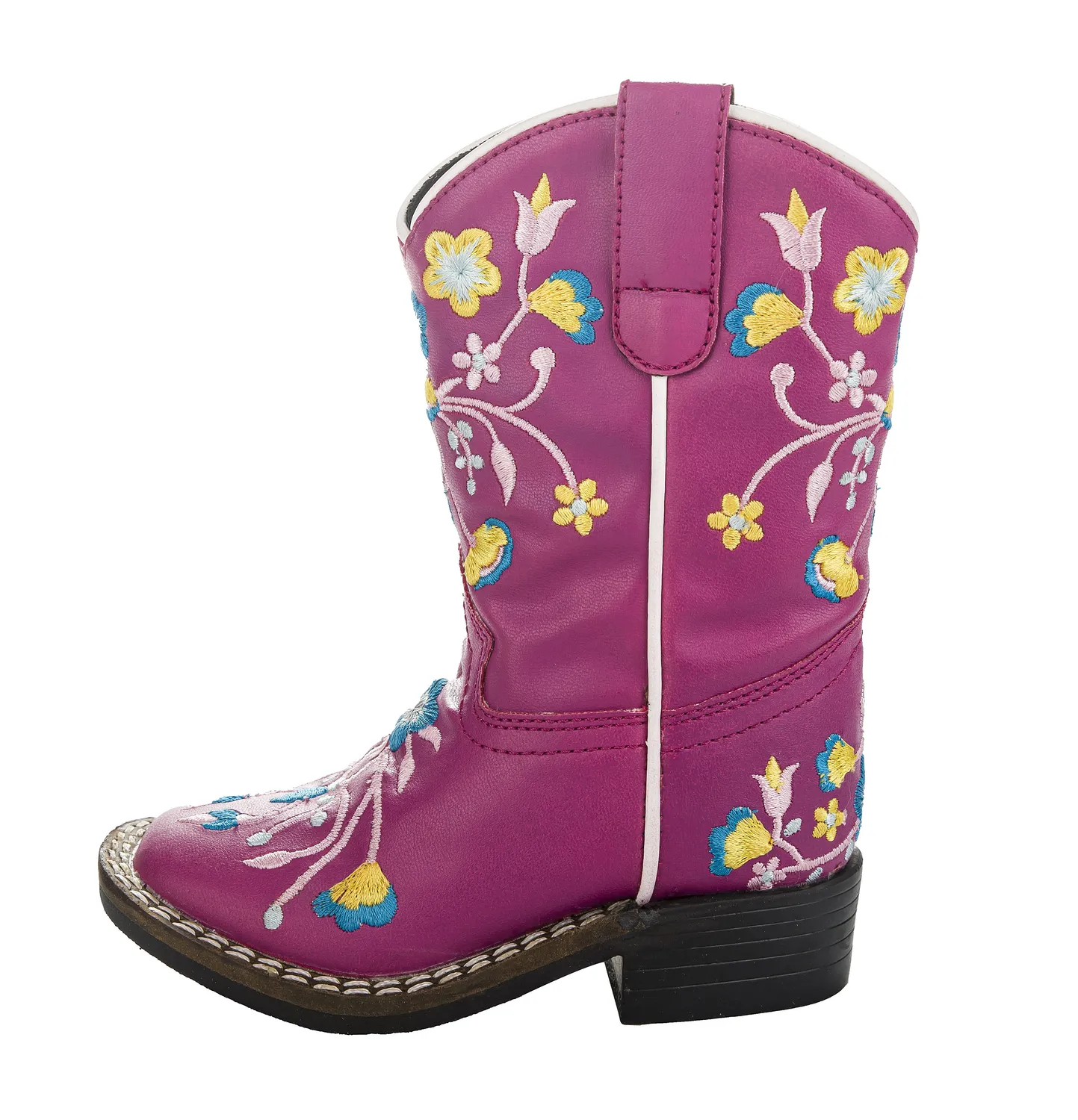 TuffRider Floral Cowgirl kinder westernlaars Hot Pink 12 bloemen