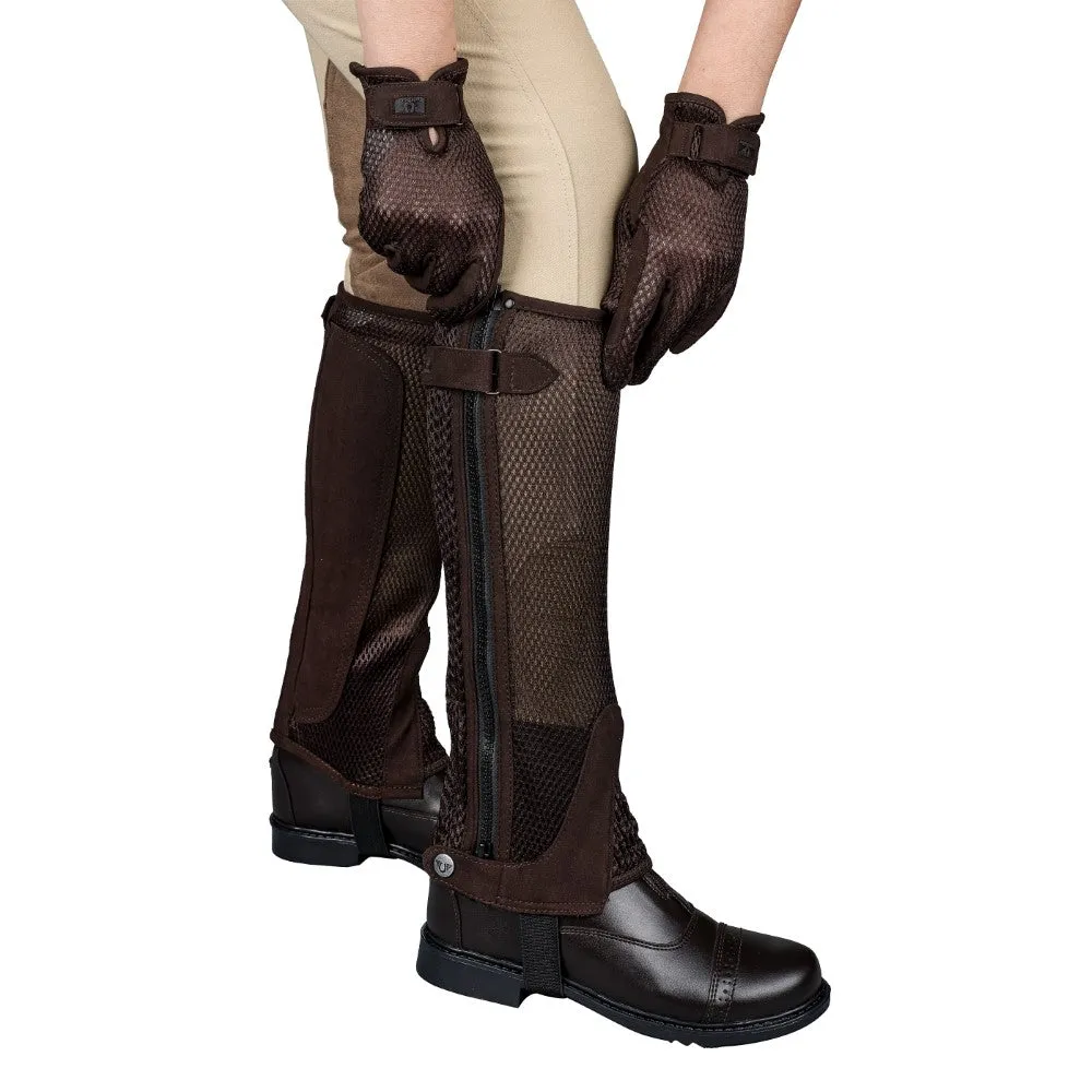TuffRider Double Up Air Mesh chaps set Mocha
