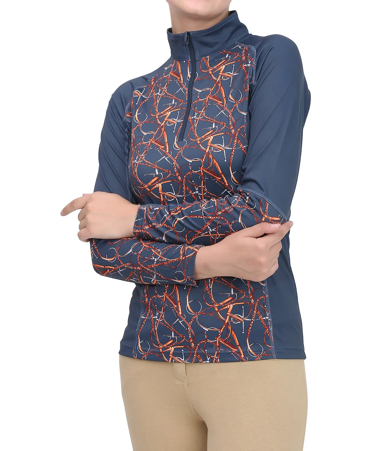 Equine Couture Snaffle Bridles Sport sportshirt navy 2X UV
