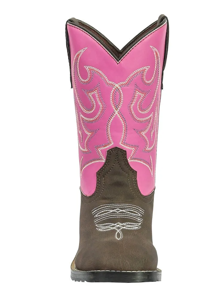 TuffRider Voyageurs Square Toe westernboot kind mocha roze