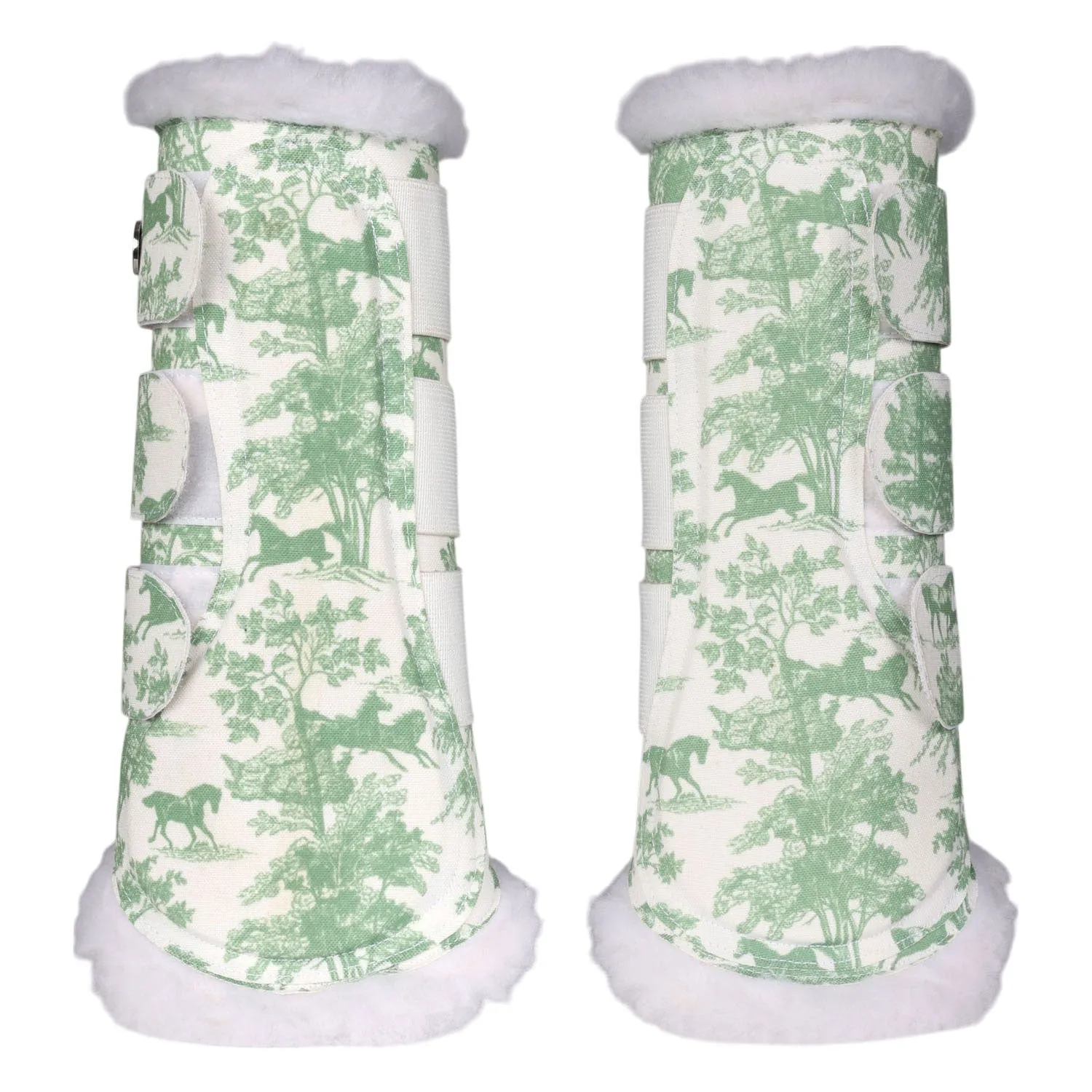 Dapplebay Equestrian Toile peesbeschermers XL Groen