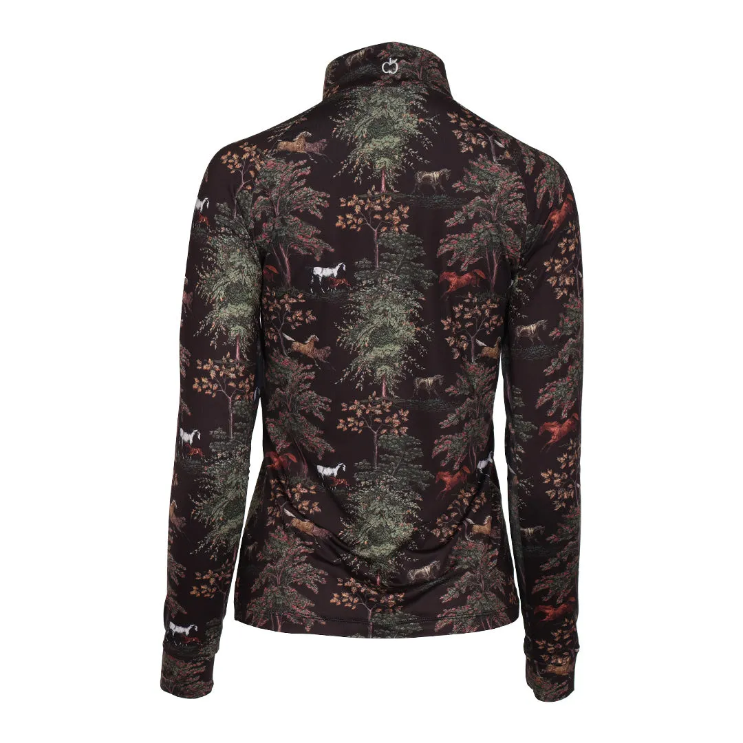 Dapplebay Autumn Toile 1/4 Zip rijtop Dark Bay