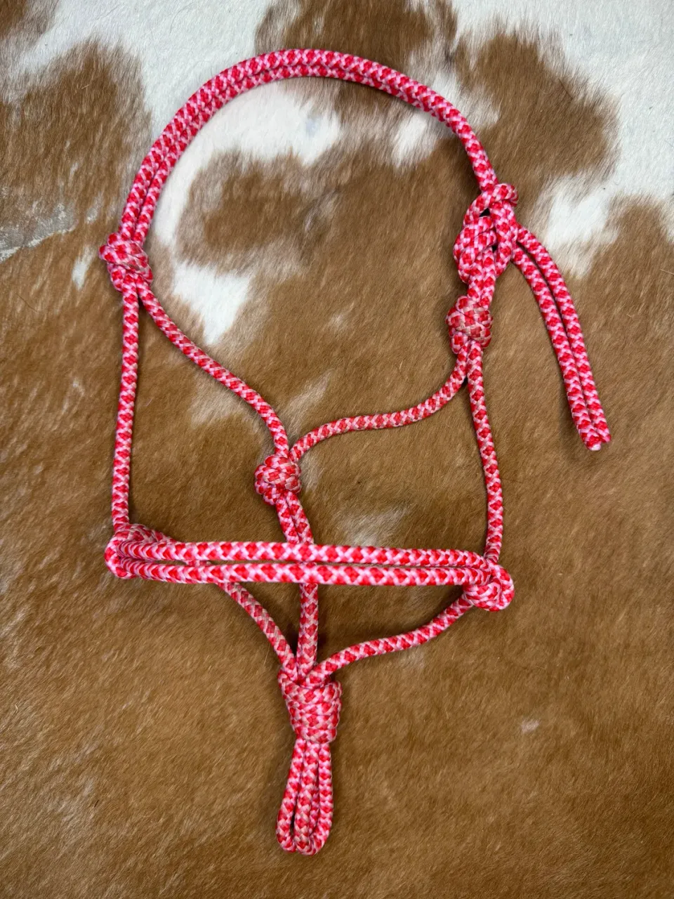 Mushabu Basic touwhalster rood-roze maat Shet