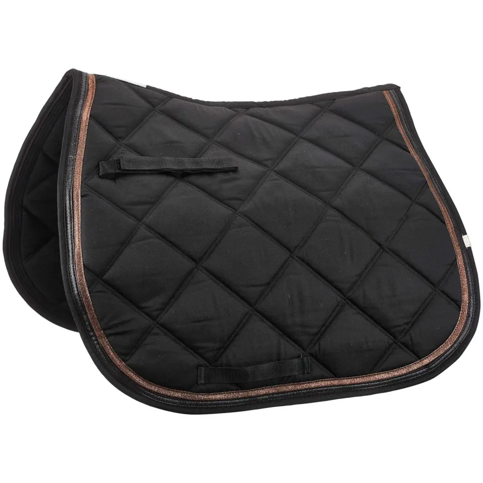 Lettia Rosegold dressuurdek zwart STD