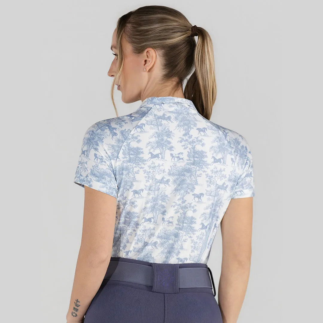 Dapplebay Equestrian Toile rijshirt Moonrise korte mouw