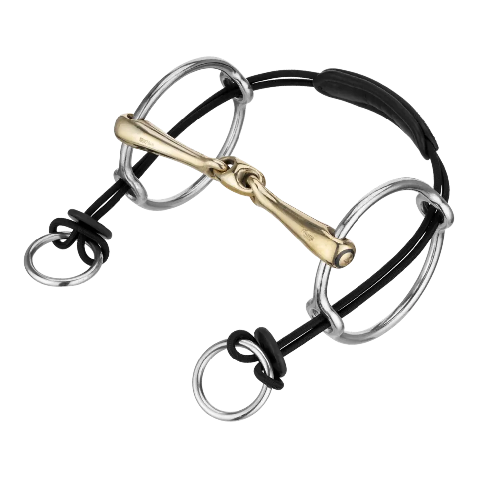 HS Sprenger Curb Gag Rope leer zwart 45 cm