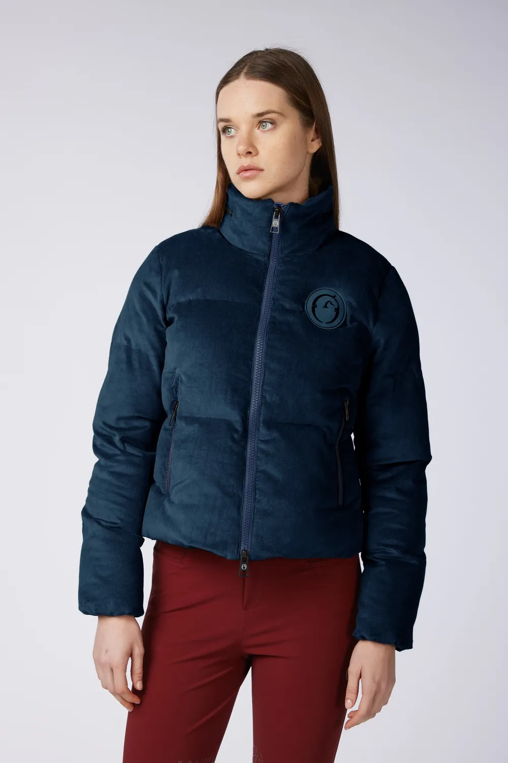 Vestrum Baku jas dames midnight blue ribfluweel