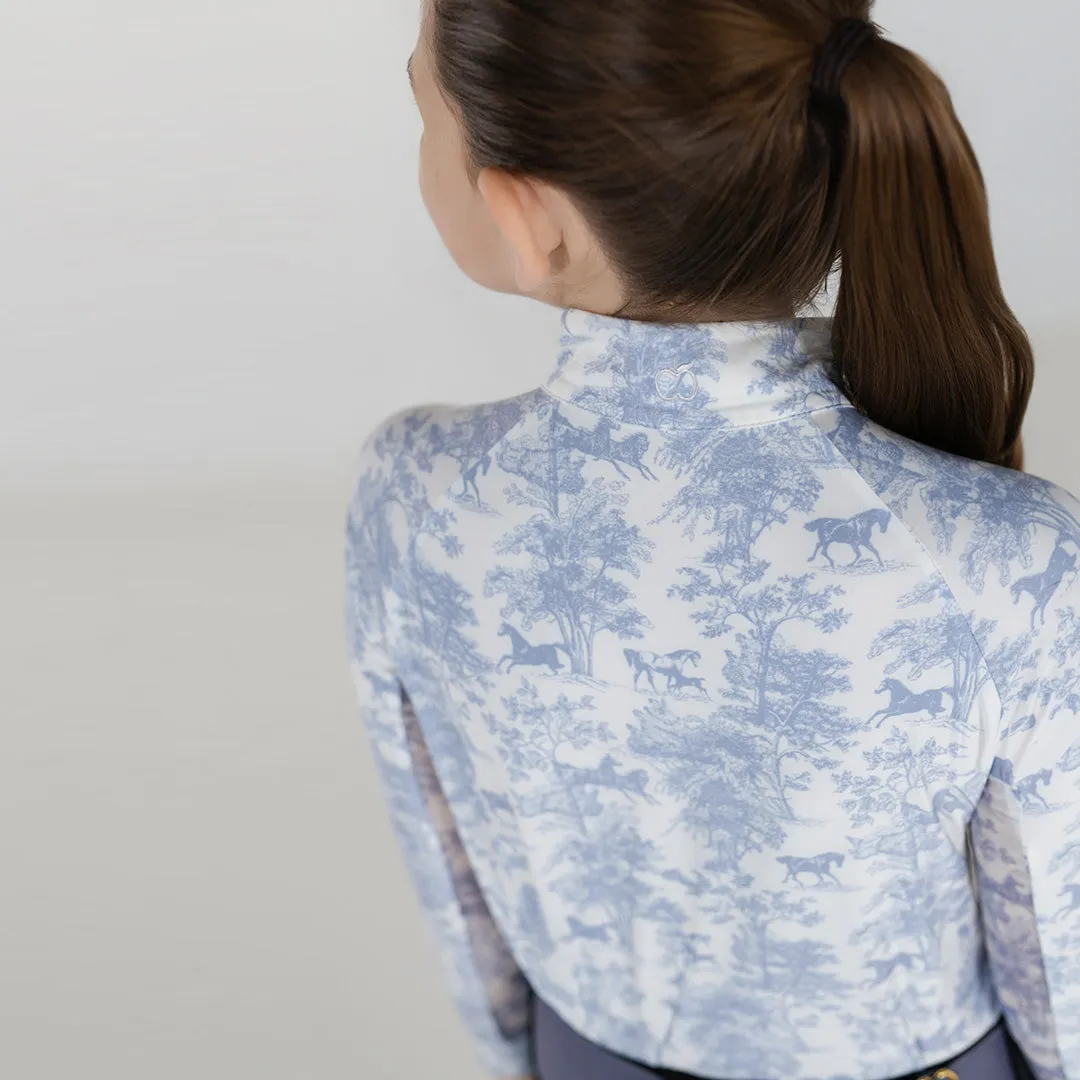 Dapplebay Equestrian Toile Moonrise rijshirt kids 1/4 rits
