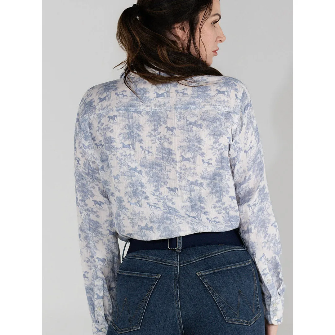 Dapplebay Breezy Button Up blouse Moonrise katoen