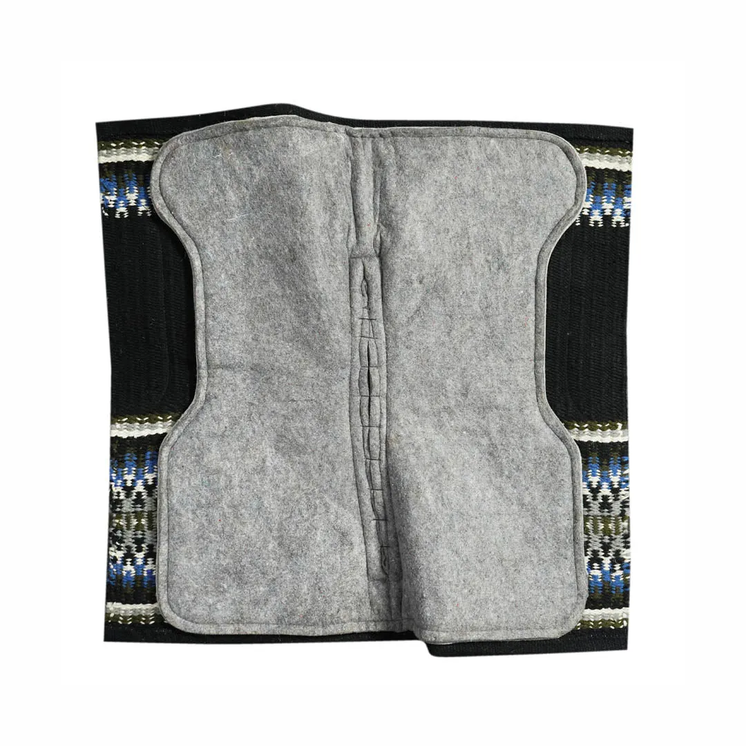 TuffRider Contoured Double Weave western zadeldek zwart 34x36 wolmix