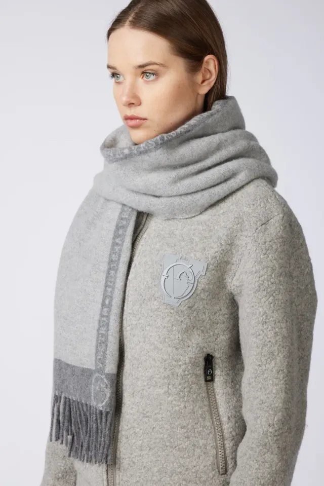 Vestrum Kobe sjaal Pearl Grey cashmere franje