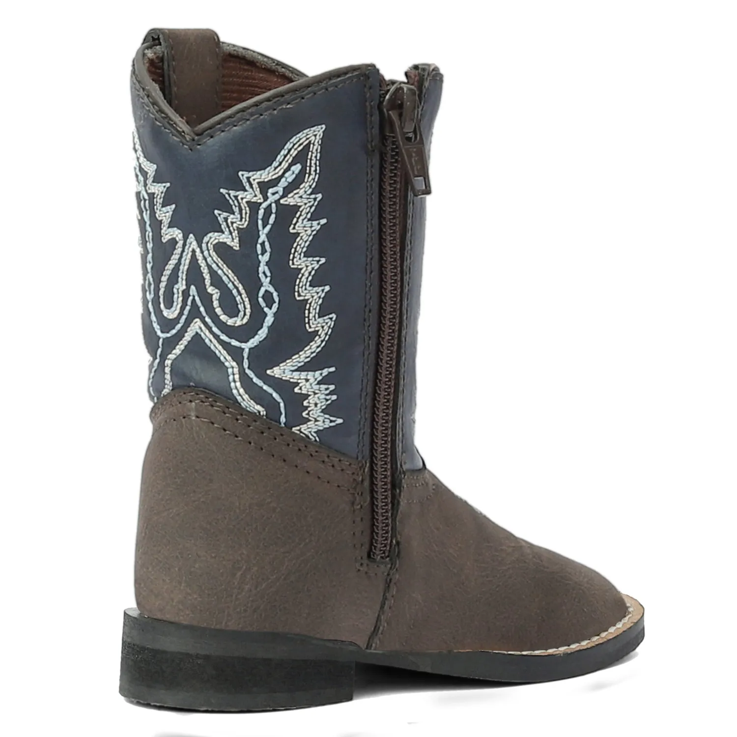 TuffRider Acadia peuter western laars bruin square toe