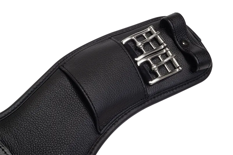 Kent & Masters Short Girth dressuursingel zwart 65 cm leer