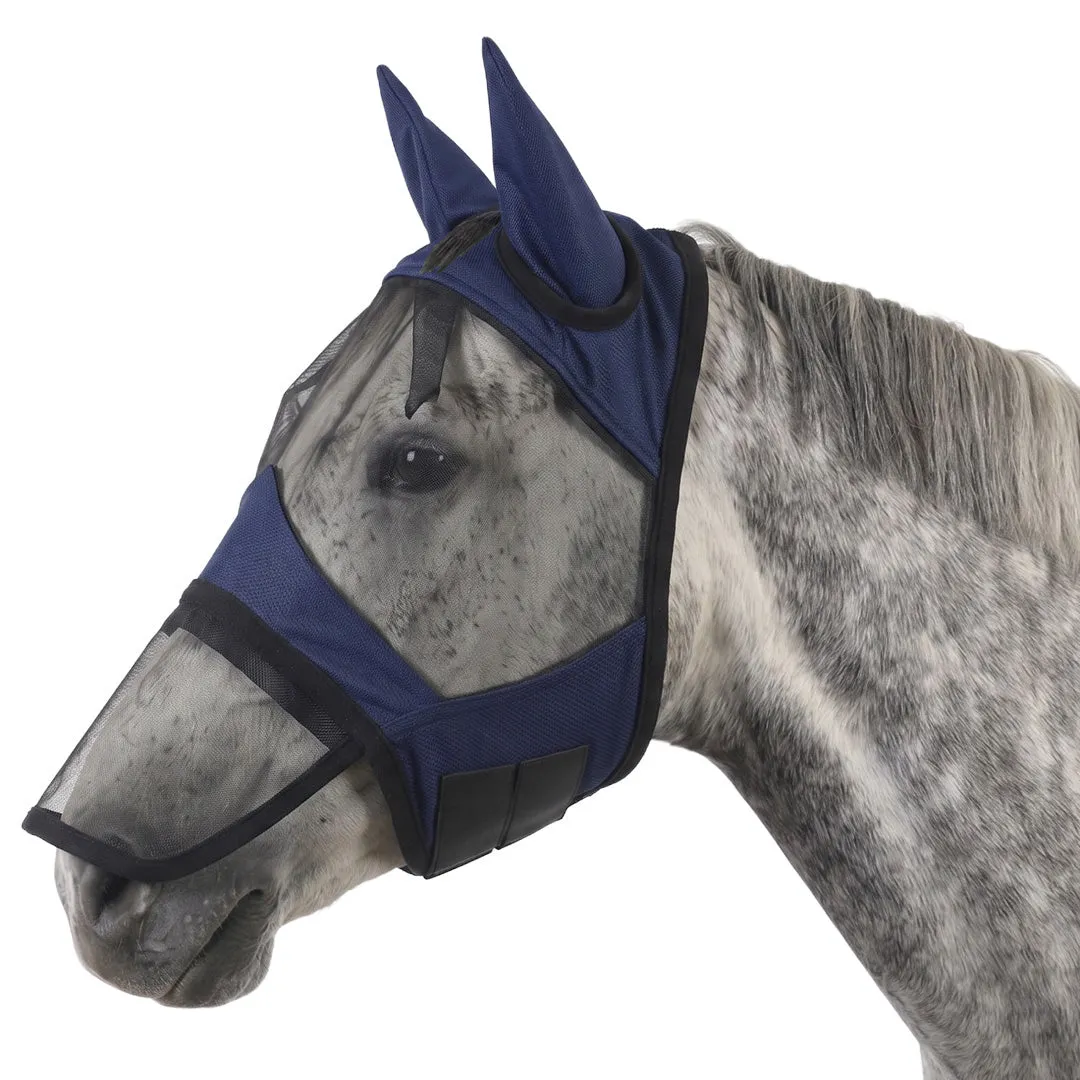TuffRider AeroMesh vliegenmasker Navy Cob ademend