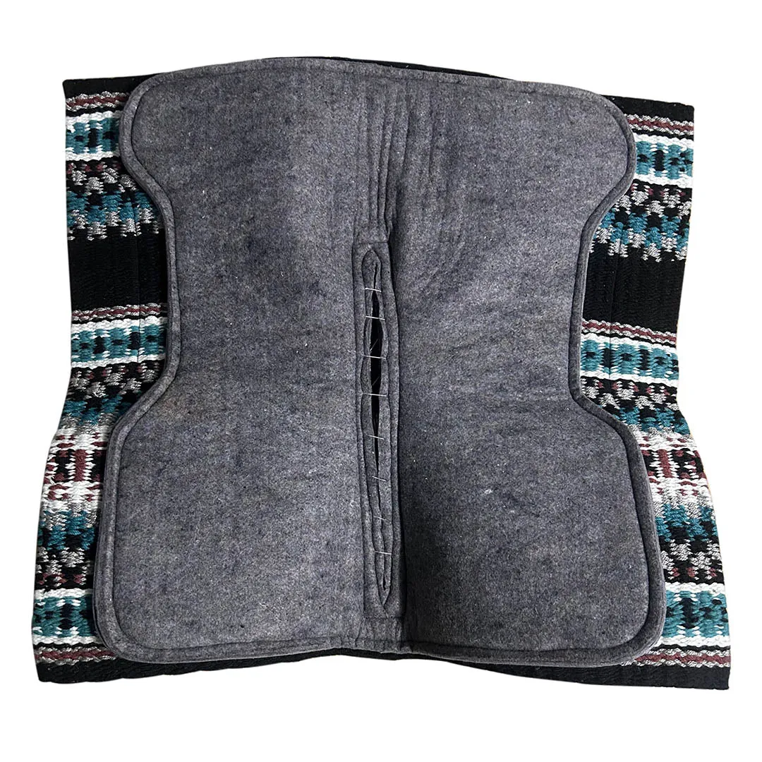 TuffRider Candence Knit western zadeldek 34x36 Turquoise wolmix