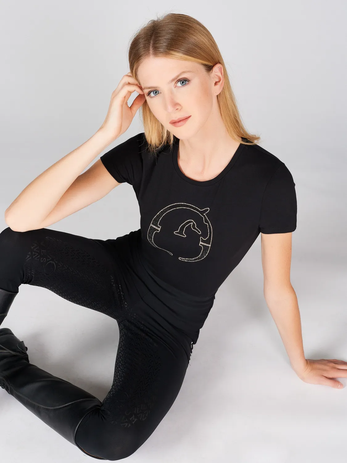 Vestrum Cecina t-shirt dames katoen met strasslogo