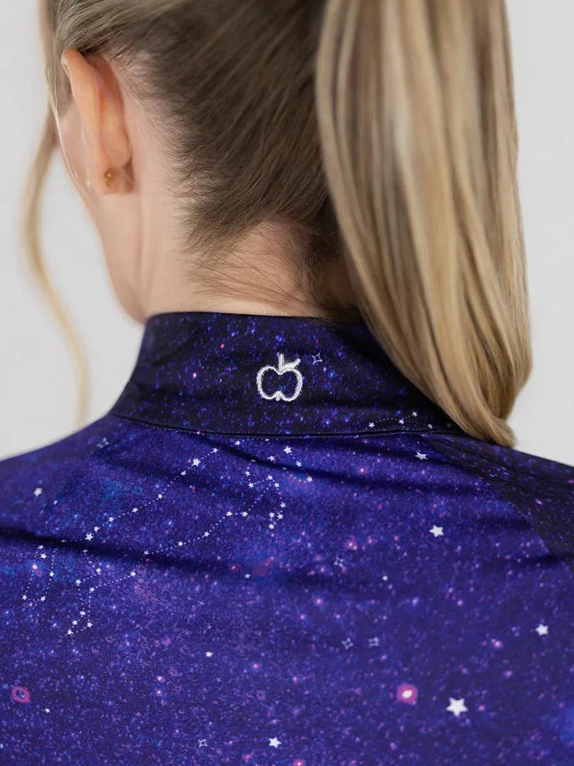 Dapplebay Constellation 1/4 Zip rijshirt korte mouw navy