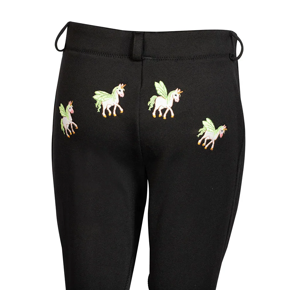 TuffRider Unicorn Unifleece rijbroek kind zwart winter