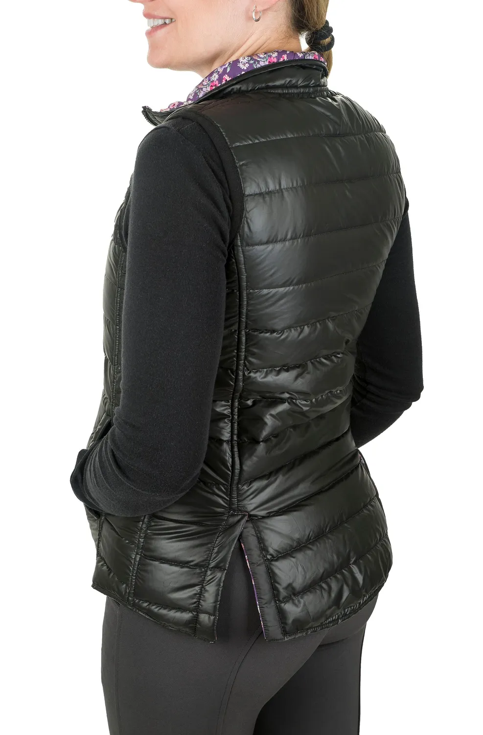 TuffRider Combination Reversible bodywarmer plum plaid