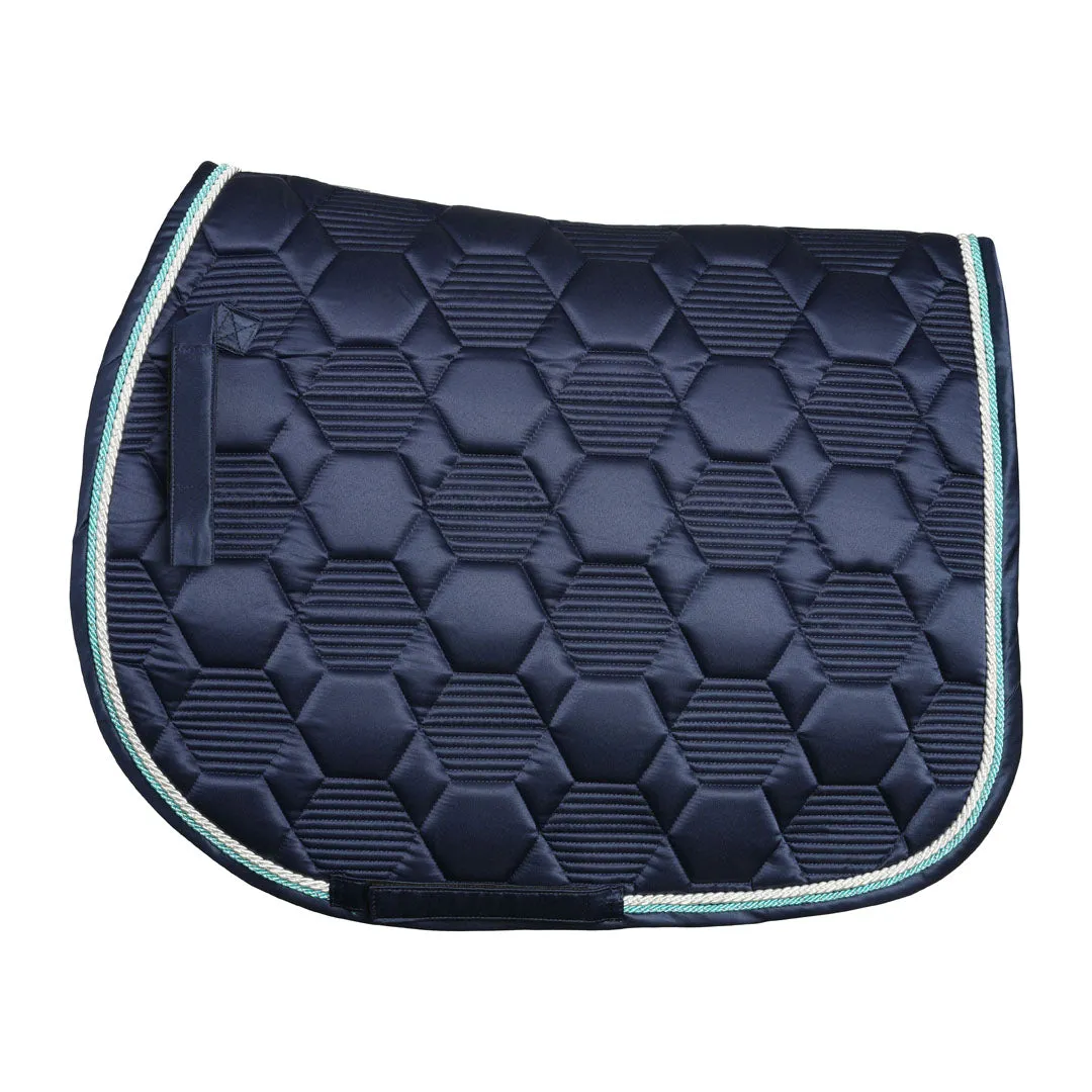 Lettia Honeycomb zadeldek navy STD satijn coolmax