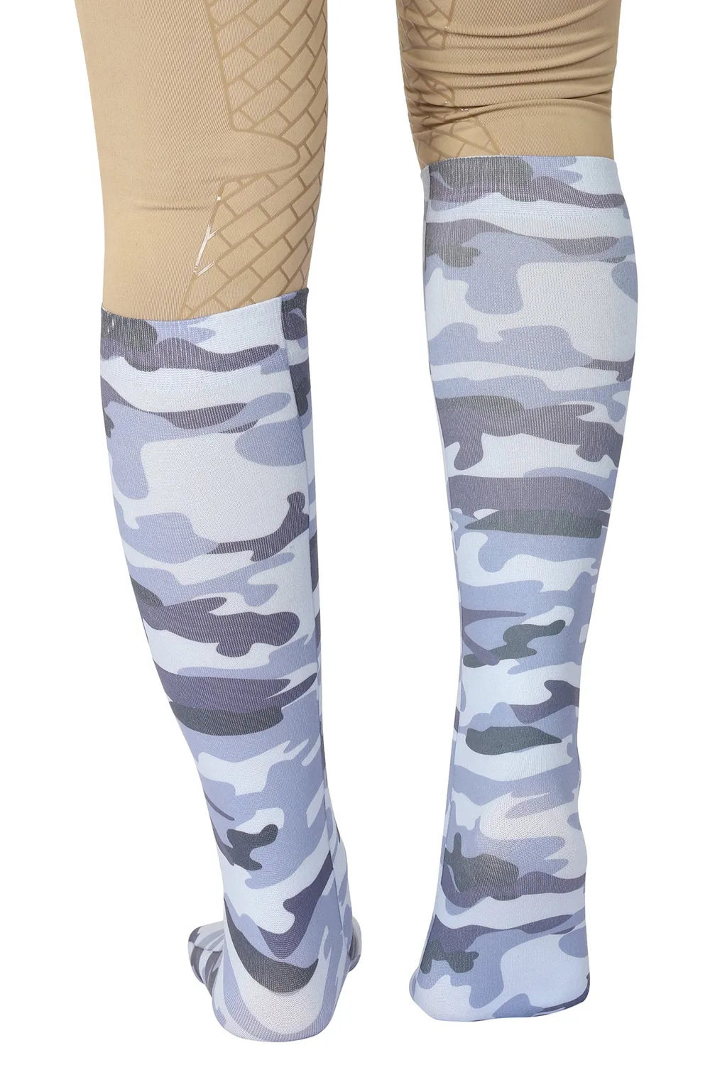 TuffRider Camo laarssokken lichtgrijs zwart