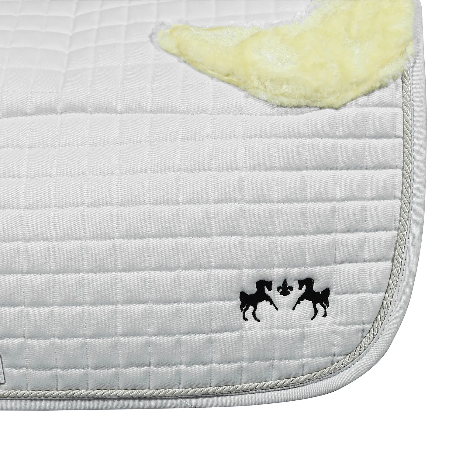 Equine Couture Regal zadeldek wit bont CoolMax