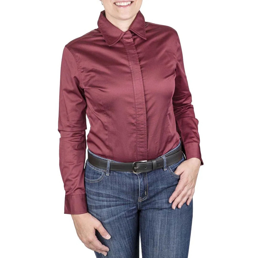TuffRider Americana western blouse bordeaux dames stretch