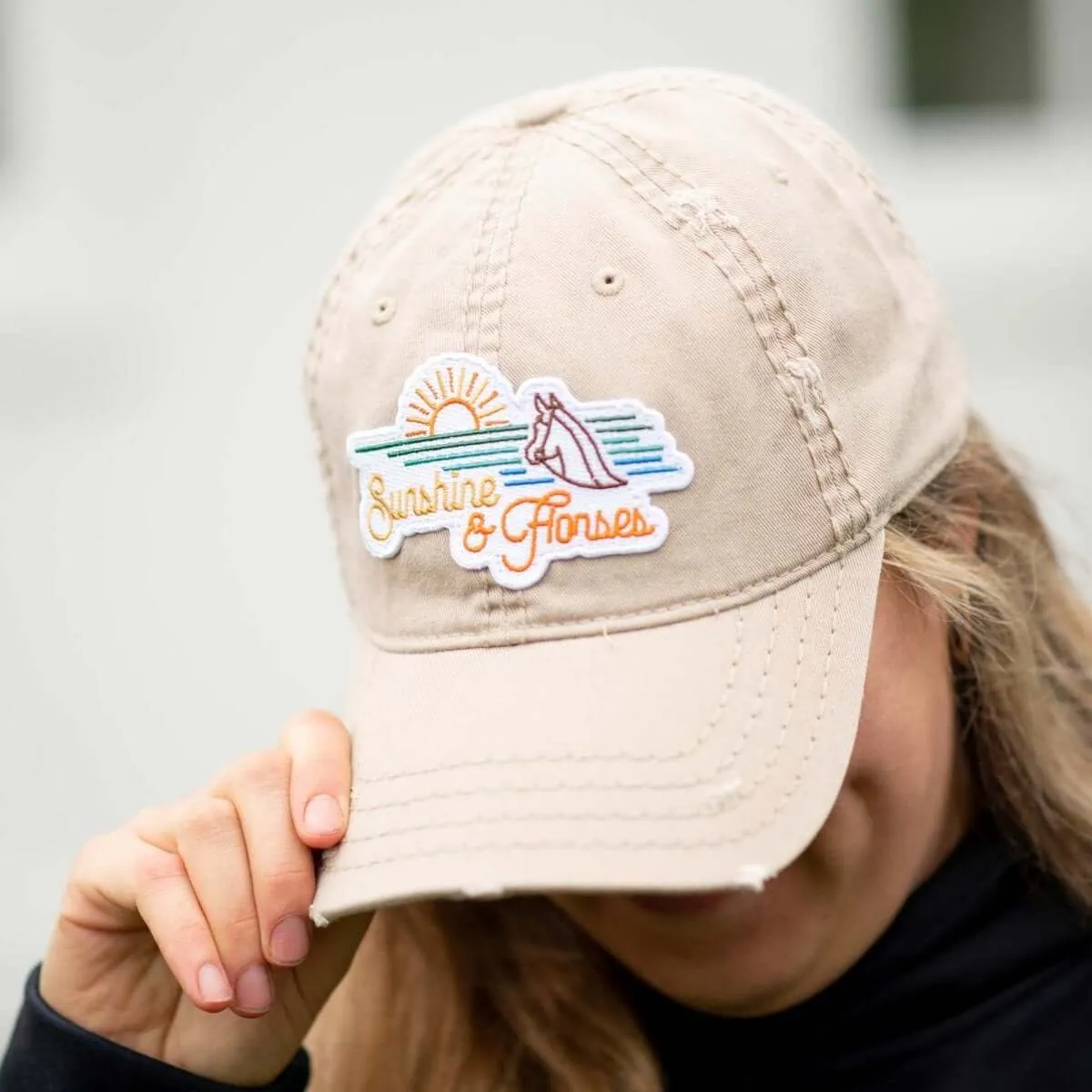 Dapplebay Sunshine & Horses pet natural baseball cap