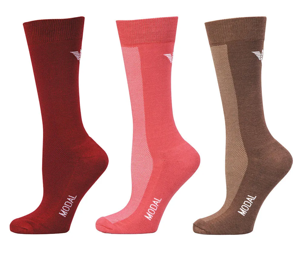 TuffRider Modal kniekousen rijsokken dames 3-pack wit