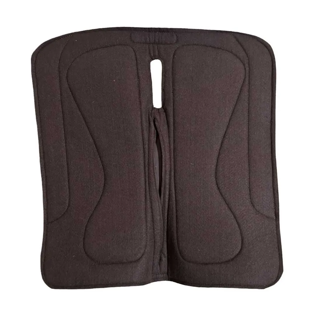 TuffRider Dynamic Ease western zadelpad bruin vilt 32x32