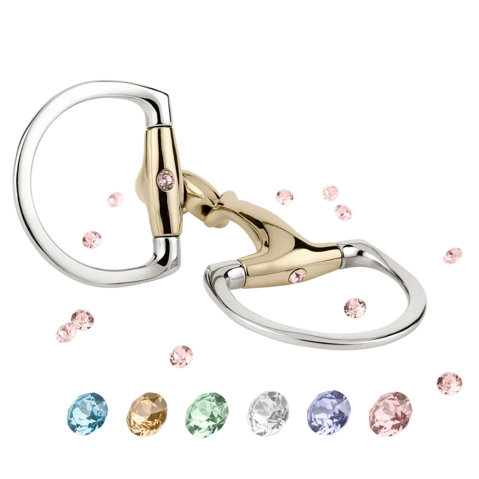 Herm Sprenger Dynamic RS Shine Bright bit D-ring 16mm 135mm Crystal