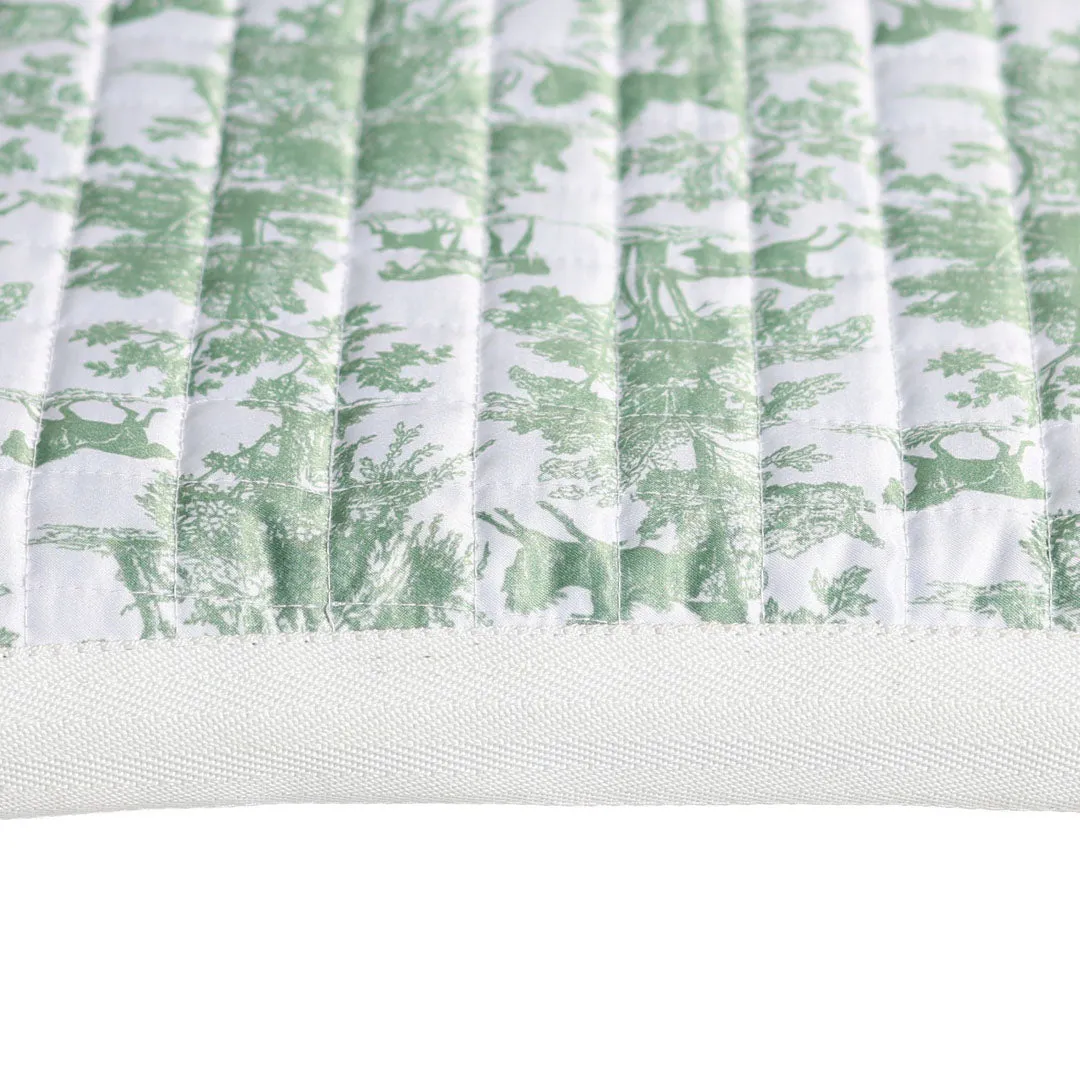 Dapplebay Equestrian Toile western zadelpad Groen-Wit vilt