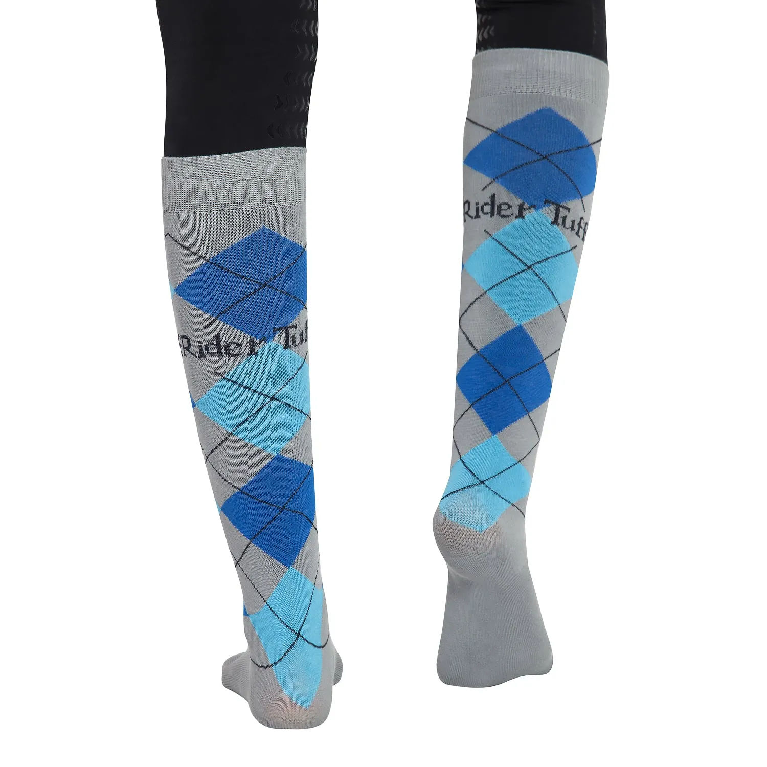 TuffRider Argyle kniekousen katoenmix olijf/zand