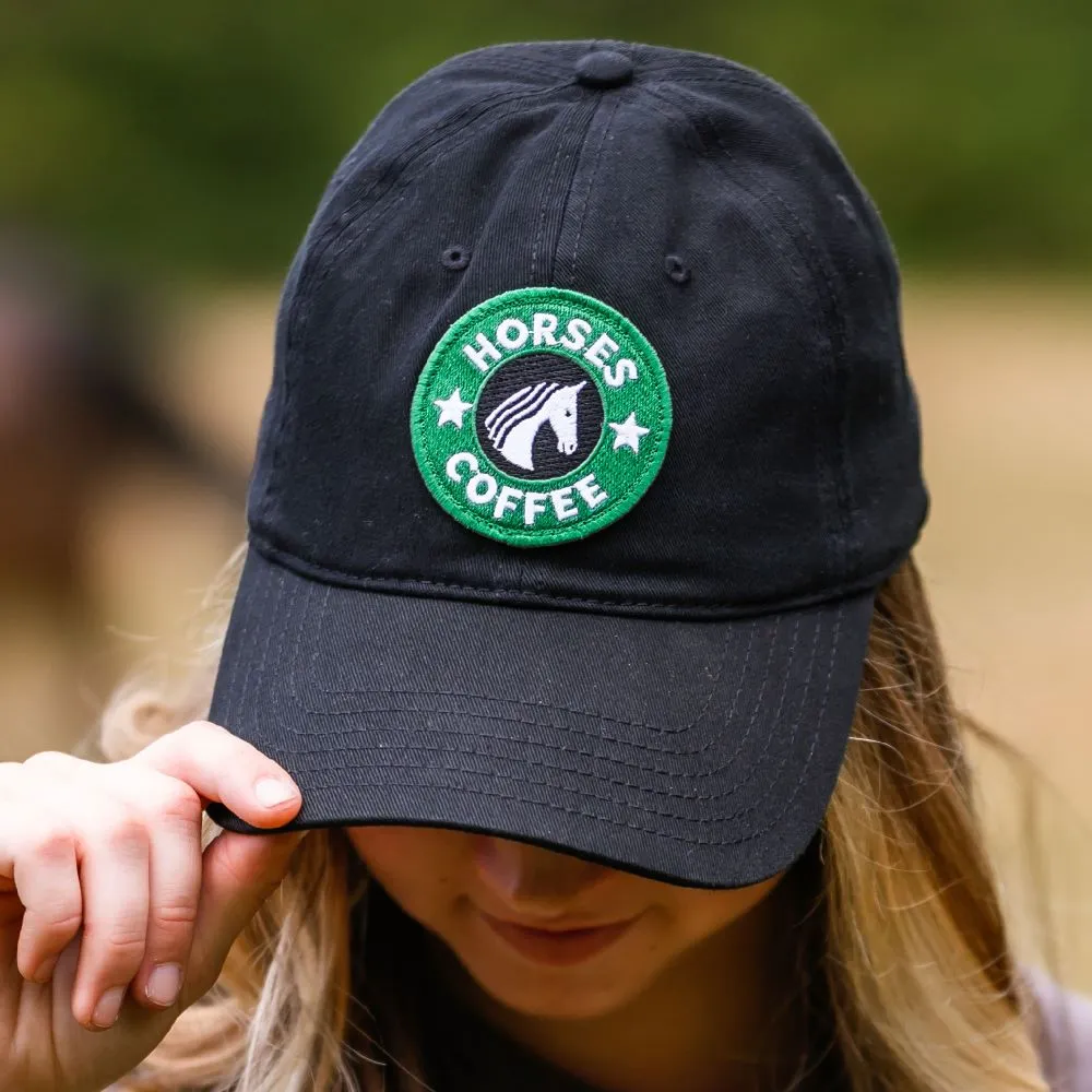 JPC Equestrian Dapplebay Horses & Coffee pet zwart one size katoen