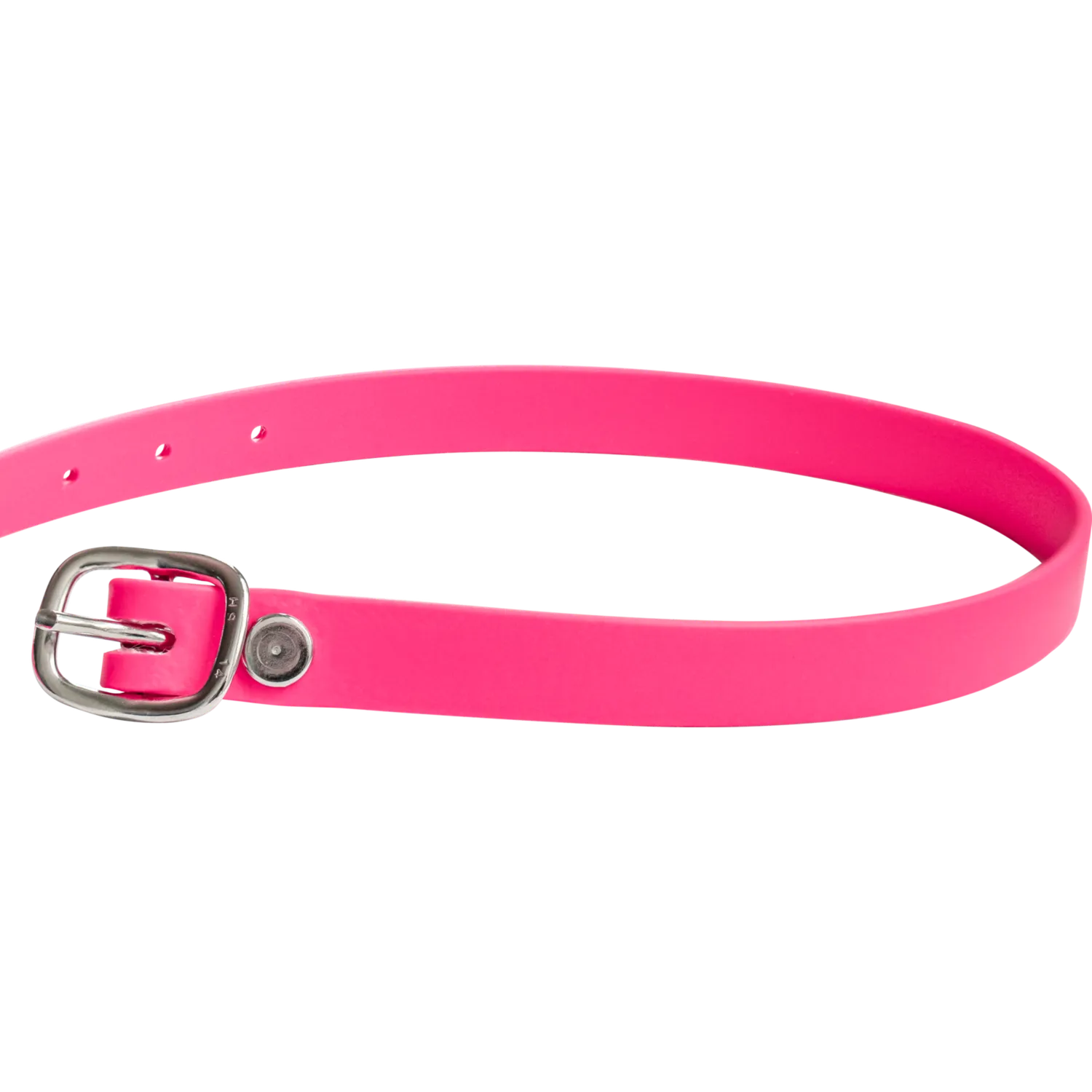 HS Sprenger Sporenriemen 45 cm BioThane Roze Zilver