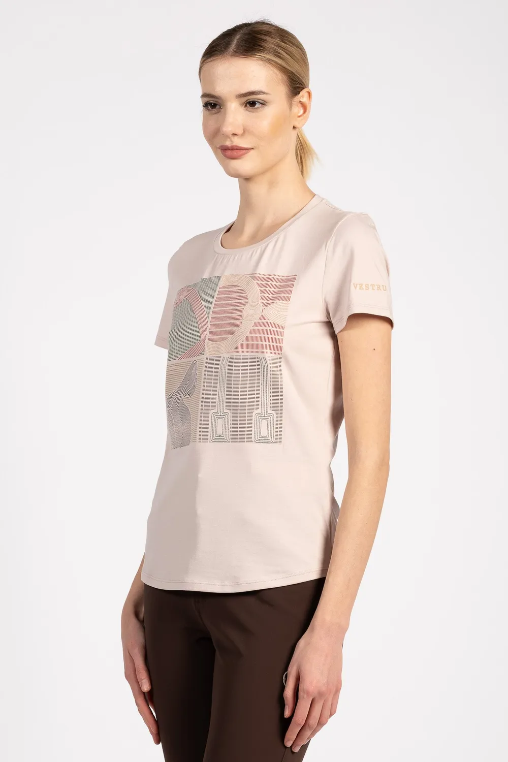 Vestrum La Thuile T-shirt dames katoen paardenprint